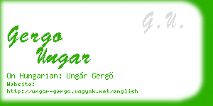 gergo ungar business card